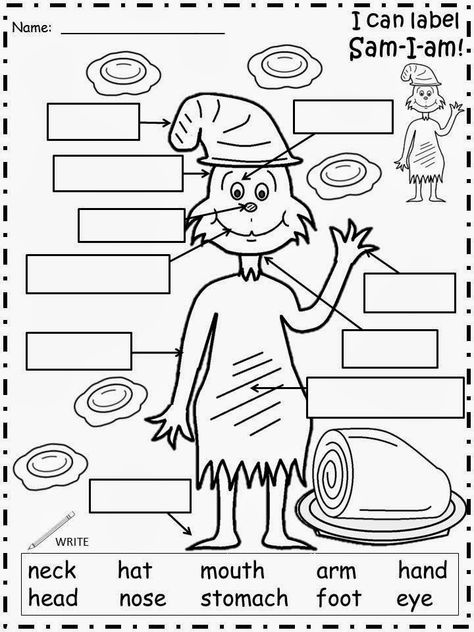 Dr Seuss Math Kindergarten, Dr Seuss Worksheets, Dr Seuss Kindergarten, Dr Seuss Math, Dr Seuss Printables, Dr Seuss Preschool Activities, Brooke Williams, Dr Seuss Preschool, Sam I Am