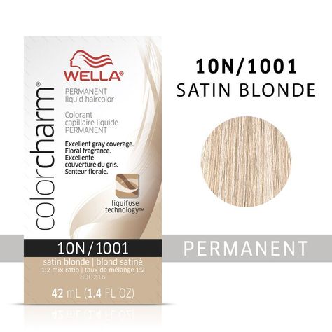 Wella Color Charm Permanent Liquid Hair Color | Sally Beauty Tone Hair At Home, Toner For Blonde Hair, 2 Hair Color, Warm Hair Color, Tan Blonde, Wella Hair Color, Wella Color Charm, Liquid Hair, White Blonde Hair