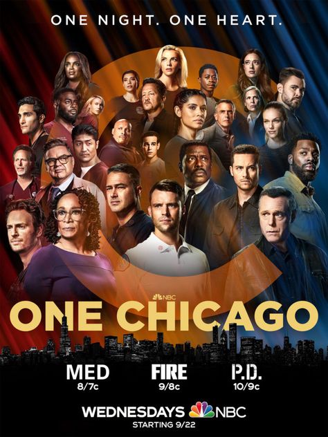 One Chicago, Chicago Justice, Fire Movie, Chicago At Night, Chicago Poster, Series Poster, Chicago Family, Chicago Shows, Taylor Kinney