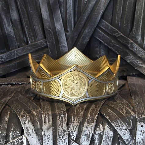 Crown Game Of Thrones, Dragon Queen Crown, House Of The Dragon Crown, Rhaenyra Targaryen Crown, House Of The Dragon Cosplay, Aegon Crown, Viserys Rhaenyra, Rhaenyra Crown, House Of The Dragon Jewelry