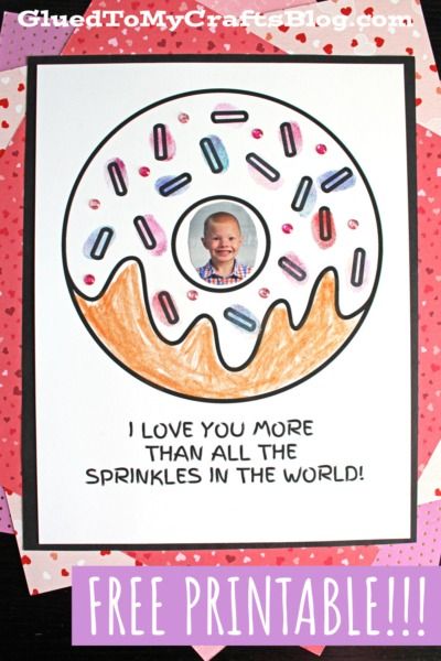 I Love You More Than All The Sprinkles In The World - Glued To My Crafts Jelly Donut Difference Craft, Special Persons Day Craft, Glued To My Crafts, Dads And Donuts Crafts, Kindness Donut Activity, Donut Dad Craft, Donuts With Dad Craft Preschool, Donut Craft, Dad Crafts