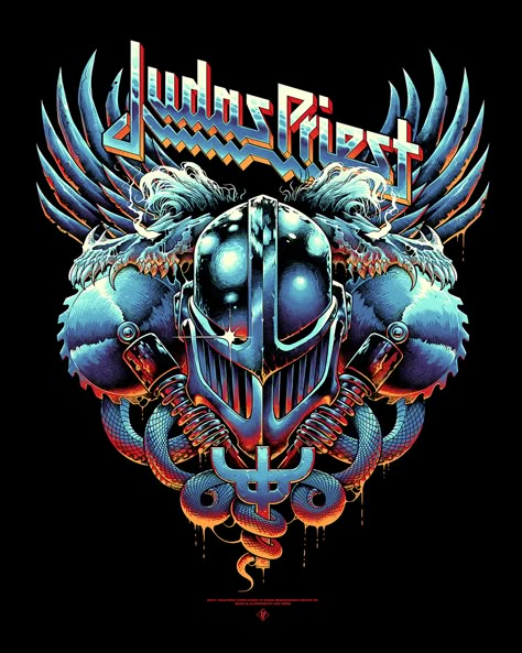 Luke Preece Design & Illustration — JUDAS PRIEST - PAINKILLER Judas Priest Albums, Iron Maiden Posters, Slayer Band, Zombie Army, Grunge Posters, Black Metal Art, Heavy Metal Art, Metal Albums, Judas Priest