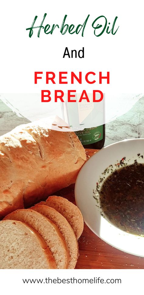 Homemade french bread is perfect for almost any meal. French toast, toast, sandwiches, and as a side dish are all perfect ways to eat this. This recipe also has an herbed oil recipe that is perfect to dip with your french bread. www.thebesthomlife.com https://www.thebesthomelife.com/french-bread-with-herbed-100-extra-virgin-olive-oil/ #frenchbread #recipe #recipes #oliveoil #italianfood #ad French Bread With Herbed Olive Oil Recipe| French & Italian Food Recipes| One Bowl Recipe French Bread Loaf, Homemade French Bread, Italian Food Recipes, Bread Rolls Recipe, Olive Oil Recipes, Roll Recipes, Bread Roll, Mediterranean Cuisine, Food Heaven