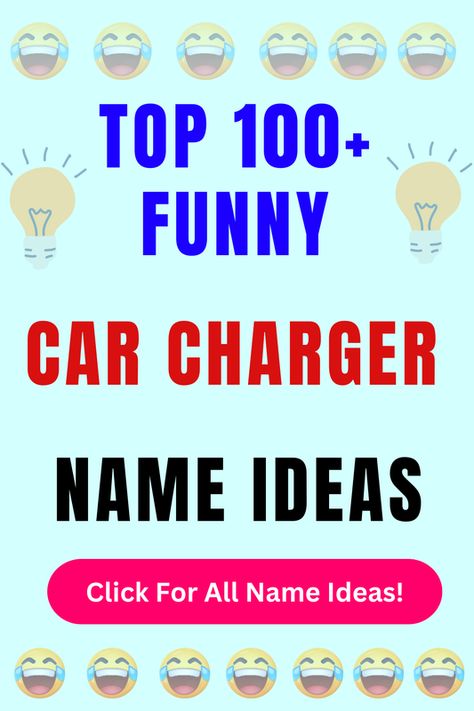 Looking for funny Car Charger names? Check out our list of top 100+ funny Car Charger name ideas in our blog post! Car Names Ideas, Lightning Link, Electric Car Charger, Power Pop, All Names, Name Ideas, Weird Cars, Unique Cars, Electric Car