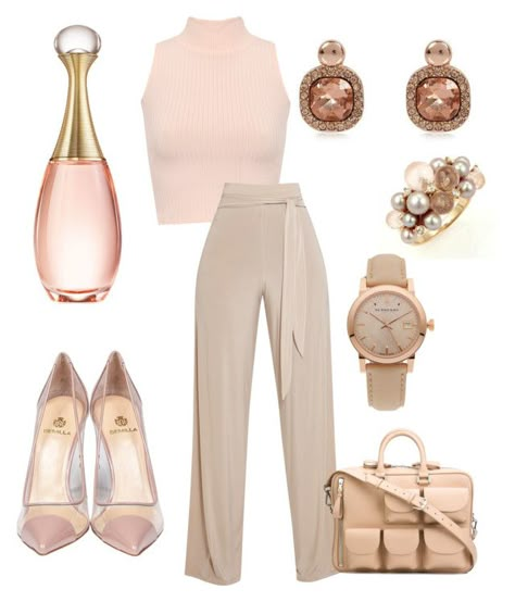 "Rose Gold Office Attire" by commerce-closet ❤ liked on Polyvore featuring WearAll, Semilla, Valas, MimÃ­, Burberry, River Island and Christian Dior Rose Gold Closet Ideas, Rose Gold Casual Outfit, Pink Office Attire, Pale Pink Cocktail Dress, Pink Gold Outfit, River Island Outfits, Rose Gold Outfit Ideas Casual, Rose Gold Shoes Outfit, Rose Gold Outfits