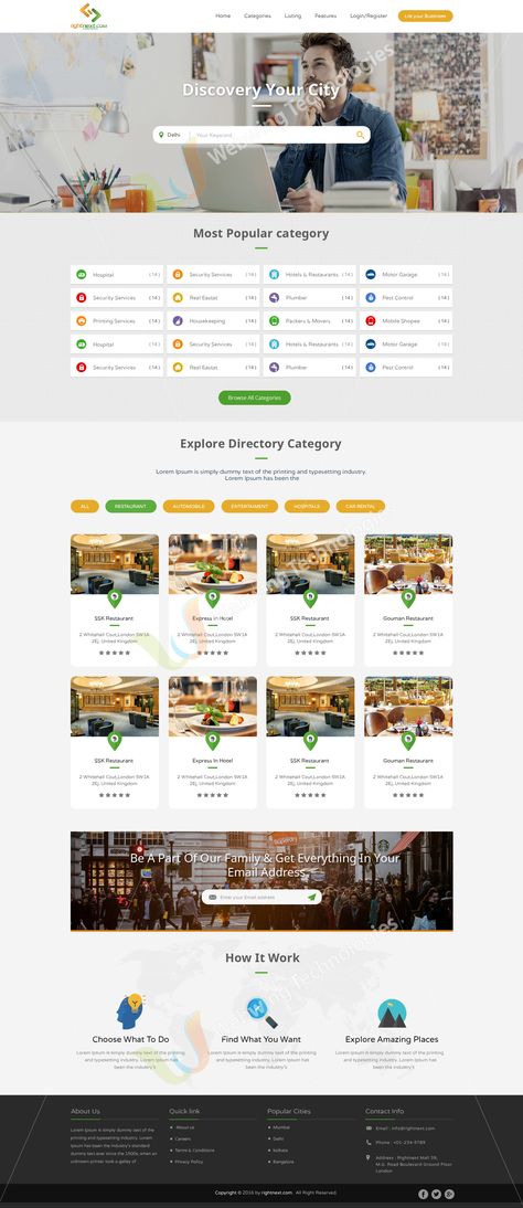 Website Directory Design, Business Directory Design, Web Design List Layout, Business Directory Website, Directory Website Design, Business Website Layout, Web Layout Inspiration, Freelance Website, List Website