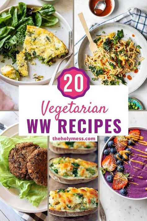 20 best recipes for vegetarians on Weight Watchers. Weight Watchers Recipes Vegetarian, Vegan Weight Watchers Recipes, Vegetarian Weight Watchers Recipes, Ww Vegetarian Recipes, Weight Watchers Vegetarian Recipes, Purple Recipes, Filling Breakfast Recipes, Weight Watchers Vegetarian, Homemade Veggie Burgers