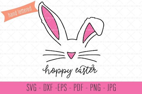 Hoppy Easter SVG, Bunny Ears SVG by Millie Mae & Co. on @creativemarket Cricut Monogram, She Persisted, Nevertheless She Persisted, Spring Ideas, Happy Design, Craft Club, Hoppy Easter, Easter Svg, Cameo Projects