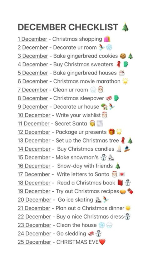 Christmas List Categories, Preppy Xmas List Ideas, Christmas Must Do List, What To Do On Christmas Day, December Checklist Ideas, Paper Christmas List Ideas, Checklist For Christmas, Christmas Decor Checklist, Christmas Todo List