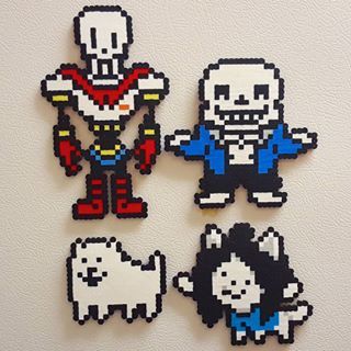 Matt (@perlpop) • Instagram photos and videos Undertale Perler Beads, Grille Pixel Art, Art Skeleton, Sans Papyrus, Game Decor, Perler Creations, Pokemon Perler Beads, Video Game Decor, Art Pixel