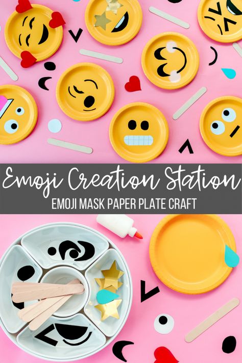 Create an emoji face mask with this simple paper plate craft for kids and toddlers. Emojis are a fun way for kids to learn about emotions. Fun craft for World Emoji Day on July 17! Emotion Plate Craft, How To Make Emoji Faces, World Emoji Day Activities For Kids, Happy Face Crafts Preschool, Paper Plate Emotions Faces, Emoji Activities For Kids, Smiley Face Craft, Smile Day Activities For Kids, World Smile Day Activities For Kids