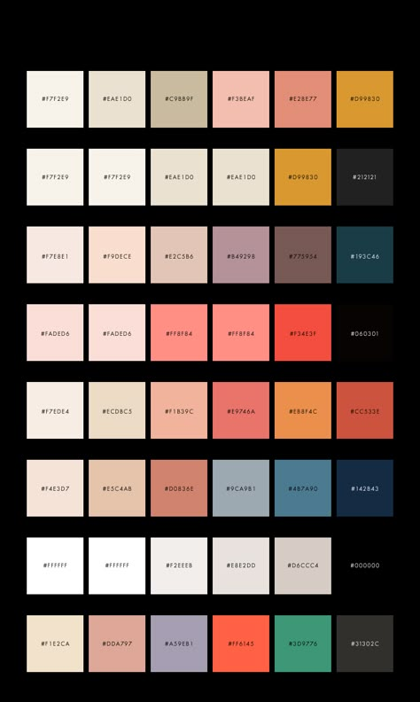 How to Create a Custom Colour Palette for your Snug Theme - Snug Designs Color Pallet Hex Code, Different Colour Palettes, 7 Color Palette With Hex Codes, Instagram Palette Theme, Color Palette 6 Colors, Colour Palette With Code, Color Palette With Code, Color Pallete Code, Room Palette Ideas