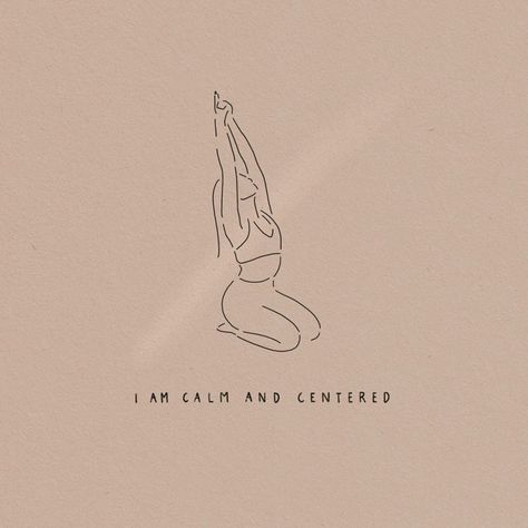 Yoga Aesthetic Inspiration, I Am Calm, Minimal Quotes, Pilates Quotes, Yoga Drawing, Corepower Yoga, Arte Yoga, Yoga Information, Yoga Illustration