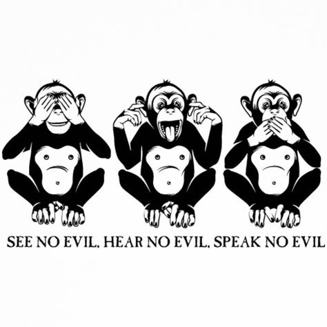 See No Evil Monkey, Monkey Drawing, Monkey Illustration, Monkey See Monkey Do, Monkey Tattoos, Wise Monkeys, Photo Wall Gallery, Pink Images, Texture Graphic Design