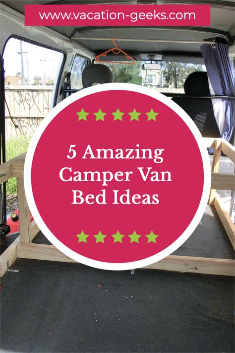 Camper Van Bed Ideas, Van Bed Ideas, Micro Camper Trailers, Micro Van, L Shaped Bench, Campervan Bed, Camper Beds, Van Bed, Cargo Trailer Conversion