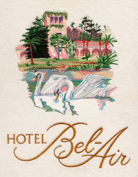 Air Illustration, Bel Air Hotel, Bel Air Los Angeles, Hotel Bel Air, Air Logo, Randy Newman, Hollywood Vintage, Vintage Hotel, Los Angeles Hotels