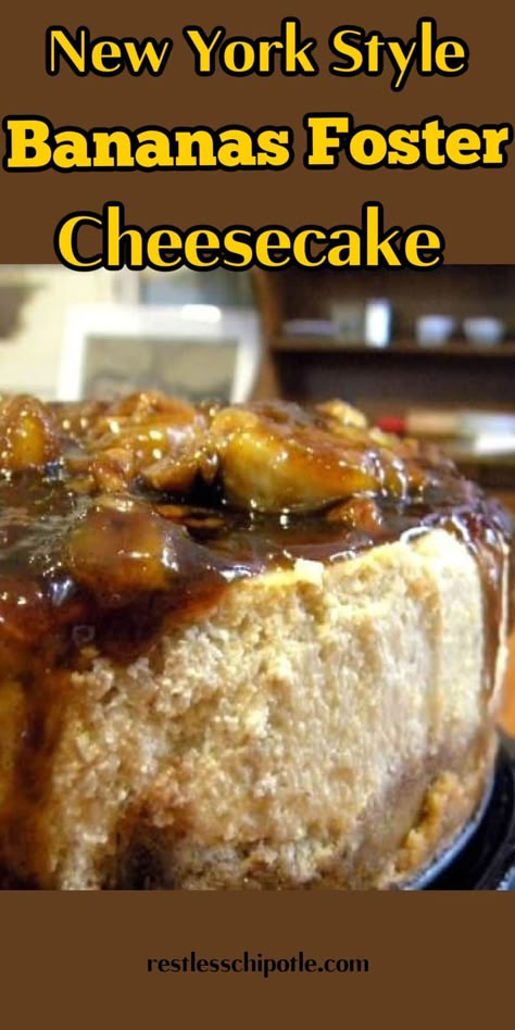 Get ready to fall in love with this scrumptious Bananas Foster Cheesecake! It's creamy, rich, and it's got that wonderful caramelized banana topping that'll knock your socks off. Perfect for impressing guests or just treating yourself to a little slice of heaven. So, why wait? Pin this recipe now and whip up a dessert that's sure to dazzle everyone at your table! Banana’s Foster Recipe, Banana Foster Cheesecake Recipes, Bananas Foster Cheesecake, Brennans Bananas Foster Recipe, Banana Foster Cheesecake, Banana Topping, Gf Deserts, Banana Foster Recipe, Cheesecake Ideas