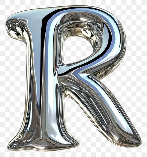 Chrome Alphabet Letters, Silver Typography, Chrome Letters, Alphabet R, Class Board, Balloon Letters, F Letter, R Letter, Paper Balloon