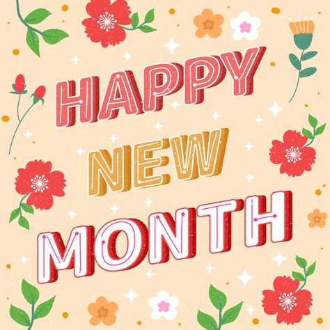 Flowers Border Happy New Month Greeting Social Media#pikbest#Templates#Others New Month Greetings, Blessed Life Quotes, Social Media Images Design, Flowers Border, Social Media Image, Happy New Month, Month Stickers, About Social Media, Blessed Life