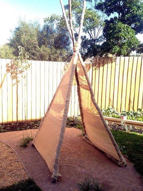 Playground teepee Outdoor Teepee, Natural Play Spaces, Preschool Playground, Outdoor Play Space, Outdoor Learning Spaces, Outdoor Play Spaces, Backyard Adventure, Outdoor Play Areas, Kids Outdoor Play