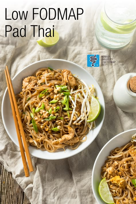 🥢✨ Craving a taste of Thailand without the symptoms? Dive into our delectable Pad Thai recipe! 🍜🌿 Savor the authentic flavours without the FODMAPs – it's easy, flavorful, and IBS-friendly! 🤤 Chicken Low Fodmap Recipes, Ibs Vegetarian Recipes, Low Fodmap Thai Recipes, Low Fodmap Pad Thai, Low Fodmap Lunch Ideas For Work, No Fodmap Recipes, Low Fodmap Fall Recipes, Low Fodmap Salmon Recipes, Low Fodmap Recipes Lunch