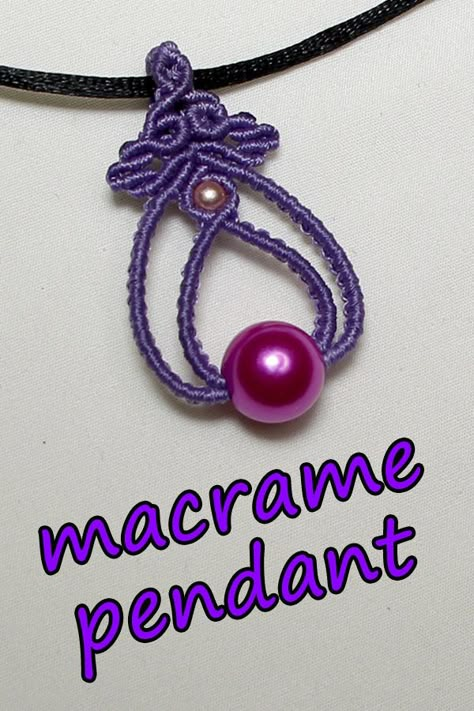 Micro Macrame Pendant, Macrame Pendant Tutorial, Macrame Pendant, Macrame Necklace Tutorial, Diy Macrame Necklace Tutorial, Diy Macrame Earrings, Micro Macrame Tutorial, Collar Macrame, Macrame Colar