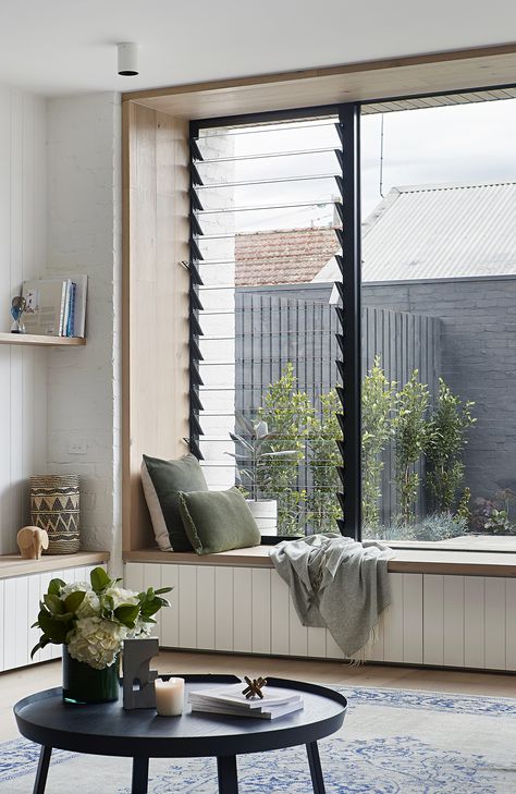 Malvern House by Eliza Blair Architecture - Project Gallery - The Local Project Malvern House, Design For Small Spaces, Modern Window Design, Louvre Windows, Louver Windows, Edwardian House, Modern Window, Aesthetic Rooms, Window Design