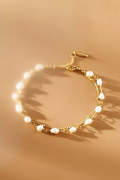 Bracelets | Bracelets for Women | Anthropologie Minimal Jewelry Bracelet, Bridesmaid Accessories Jewelry Affordable Elegance Bridal Accessories, Wedding Bridesmaids Jewelry, Pearl Bracelets Gold Simple For Women, Fine Pearl Bracelet, Minimalist Bracelet Pearl, White Gold Jewelry For Women, Wedding Gifts For Bridemaids, Permanet Bracelet