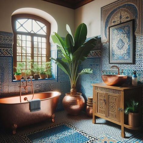 15 Exotic Moroccan Bathroom Ideas for Tranquility Marakesh Decor, Moroccan Washroom, Moroccan Bath House, Moroccan Bathroom Ideas, Morrocon Bath Interior, Bohemian Style Bathroom, Moracan Theme Bathroom, Moroccan Color Palette, Moroccan Style Bathroom