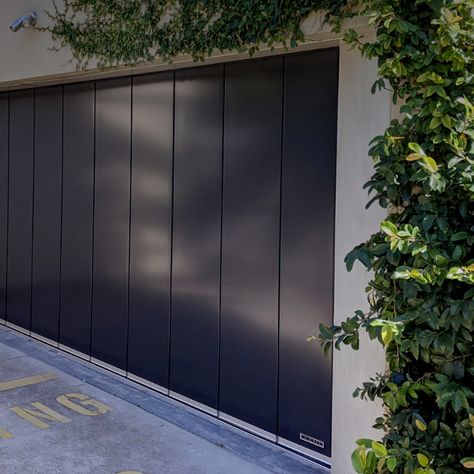 Black Metal Garage Door, Garage Sliding Doors, Sliding Door Garage, Sliding Garage Door, Industrial Garage Door, Unique Garage Doors, Contemporary Garage Doors, Aluminium Garage Doors, Metal Garage Doors