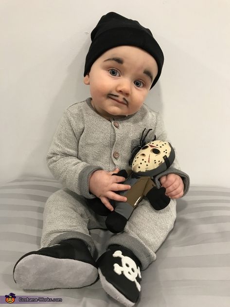 Pubert Addams Costume - Halloween Costume Contest Pubert Addams Costume, Halloween Costumes With Mustaches, Addams Family Baby Costume, Adams Family Halloween Costumes, Adams Family Baby, Halloween Costumes Adams Family, Addams Family Baby, Pubert Addams, Addams Family Costume