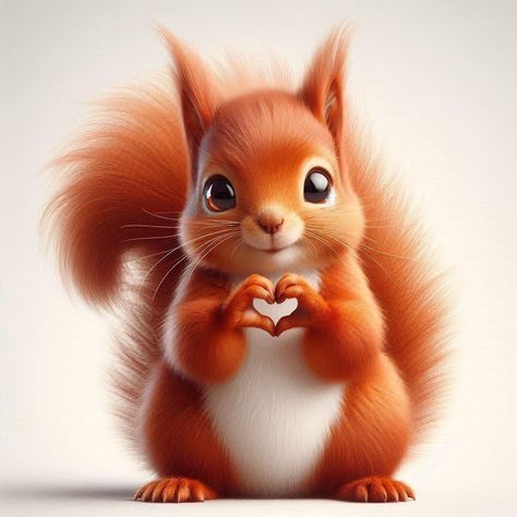 Funny Squirrel Pictures, Squirrel Pictures, Squirrel Funny, Cute Small Animals, Animated Animals, Bunny Pictures, Cute Squirrel, Red Squirrel, Cute Cartoon Animals