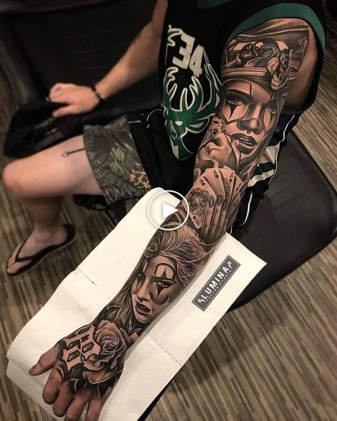 Full Hand Tattoo, Chicanas Tattoo, Chicano Tattoos Sleeve, Egyptian Tattoo Sleeve, Gangsta Tattoos, Tattoos Sleeve, Girl Arm Tattoos, Full Sleeve Tattoo Design, Chicano Style Tattoo