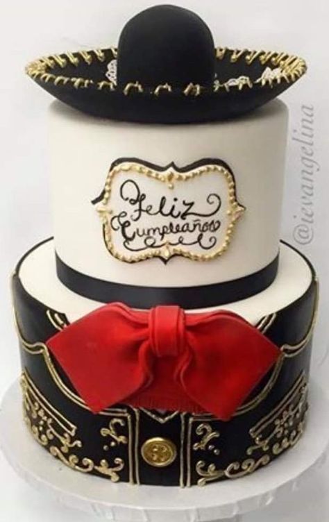 Mariachi Theme Cake, Mariachi Party Ideas, Mariachi Theme Party Decoration, Mariachi Cake Ideas, Mariachi First Birthday, Mariachi Centerpieces, 50th Birthday Party Ideas For Men Mexican Theme, Charro Cake Ideas, Charro Birthday Cake