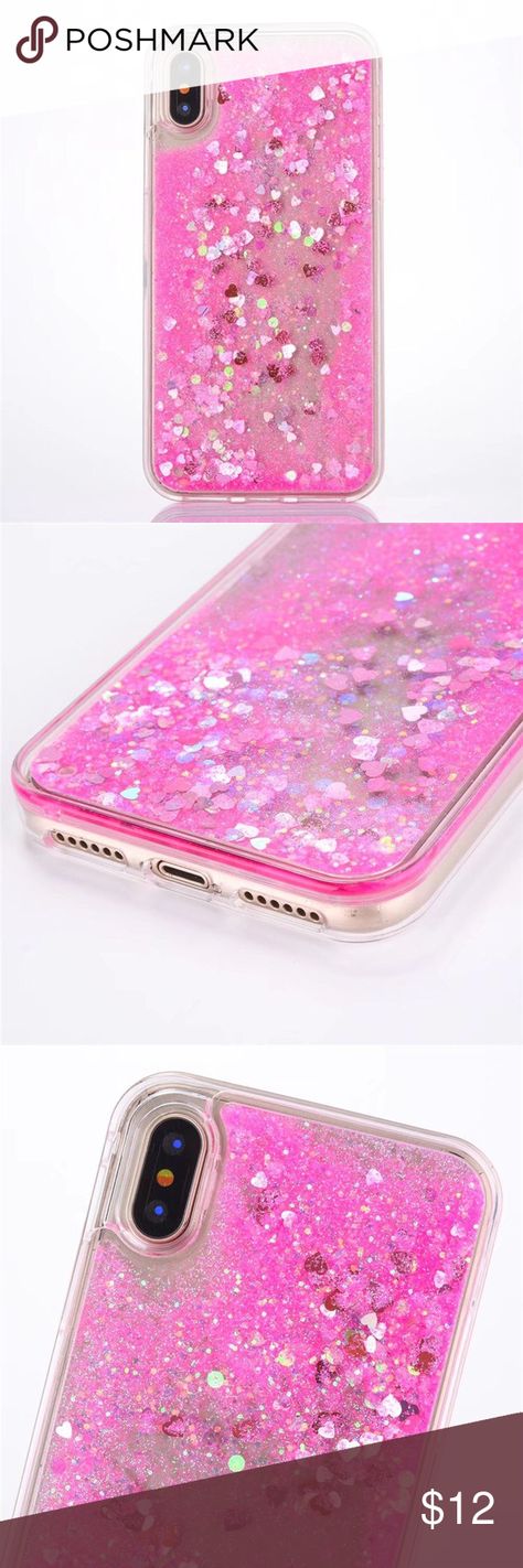 iPhone X Waterfall case Glitter Hearts Pink For iPhone X New pink waterfall moving glitter hearts Case with Liquid Quicksand. Soft TPU case wraps all around the edges. Accessories Phone Cases Pink Waterfall, Barbie Case Iphone, Iphone 6splus Cases, Country Iphone Cases, Pink Glitter Phone Case, Sparkly Phone Cases, Glitter Iphone 6s Cases, Glitter Phone Case, Glitter Liquid