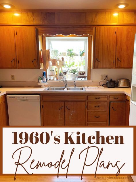 60s Kitchen Remodel, Small Galley Kitchen Remodel, 1960s Kitchen Remodel, Ranch Kitchen Remodel, Small Galley Kitchen, Small Farmhouse Kitchen, Kitchen Remodel Plans, Vintage Kitchen Cabinets, Bungalow Kitchen