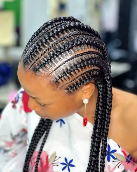 Braids Lines Hairstyles, Hairstyle For Ladies, Cornrows With Box Braids, Cornrows Natural, Latest Hair Braids, Cornrow Styles, Lemonade Braids Hairstyles, Cornrows Natural Hair, Twists Hairstyles