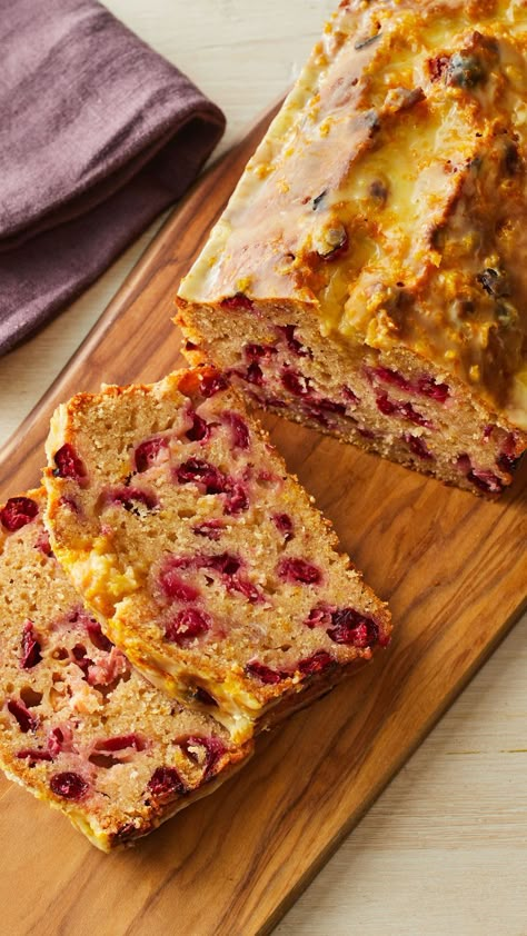 Cranberry-Orange Bread Natasha’s Kitchen Cranberry Orange Bread, Cranberry Orange Loaf Recipe, Panera Orange Cranberry Bread, Healthy Cranberry Orange Bread, Cranberry Orange Pecan Bread, Cranberry Orange Walnut Bread, Unusual Desserts, Orange Quick Bread, Cranberry Desserts