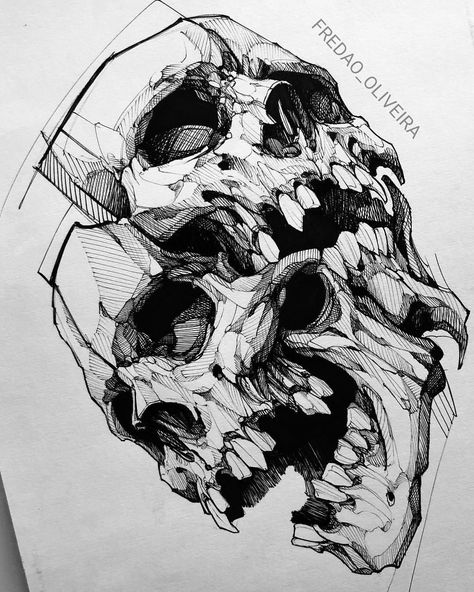 Skull Sketch . . . . #caveira #fredaooliveira #skull #drawing #sketch #illustration Skull Drawing Sketches, Tattoo Crane, Skull Sketch, Skull Art Drawing, Skulls Drawing, Skull Tattoo Design, Skull Artwork, Skeleton Art, Tattoo Art Drawings