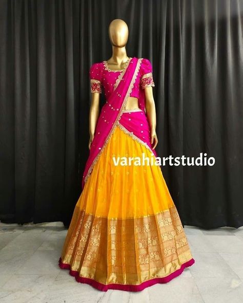 🍓Rate::2500 🍓WhatsApp::+91-9725516626 🍓Prepaid order available 🍓or Cod 80% Available & 20% prepaid 🍓banarasi jacquard silk lehenga choli 🍓inner:: Cotton 🍓SIZE:: S-36,M-38,L-40,XL-42,XXL-44 🍓100% best quality 🍓 International shipping facility available with extra charges Yellow And Pink Lehenga, Pattu Gown, Langa Voni Half Saree, Beautiful Lengha, Long Kurta Designs, Pink Half Sarees, Suit Sharara, Pink Lehenga Choli, Plazzo Suit