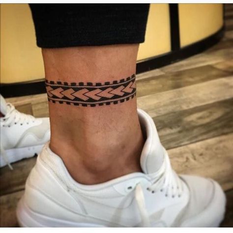 Ankle Band Tattoo, Leg Band Tattoos, Forearm Band Tattoos, Anklet Tattoos, Tattoo Trend, Maori Tattoo Designs, Arm Band Tattoo, Tattoo Bracelet, Leg Bands