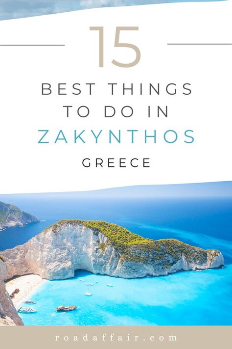 Planning a trip to the Ionian Islands? Dive into our guide to the 15 best things to do in Zakynthos, Greece, for unforgettable experiences. Whether you're seeking breathtaking landscapes, vibrant nightlife, or relaxing beaches, we've got you covered. Save this pin for easy access, and click through to read about the top attractions and activities that make Zakynthos a must-visit destination. Things To Do In Greece, To Do In Greece, Greece Zakynthos, Shipwreck Beach, Greek Islands To Visit, Beautiful Europe, Zakynthos Greece, Things To, Road Trip Europe