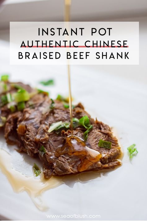 Authentic Chinese Braised Beef Recipe Using the Instant Pot Beef Shank Recipe Instant Pot, Chinese Braised Beef, Braised Beef Shank, Beef Shank Recipe, Braised Beef Recipes, Authentic Chinese Food, Beef Shank, Asian Beef, Best Chinese Food