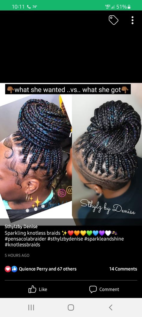 Sparkle Knotless Braids, Knotless Braids With Sparkles, Sparkly Knotless Braids, Sparkly Braids, Sparkle Braids, Miami Carnival, Hairstyle Inspo, Braided Cornrow Hairstyles, Knotless Braids