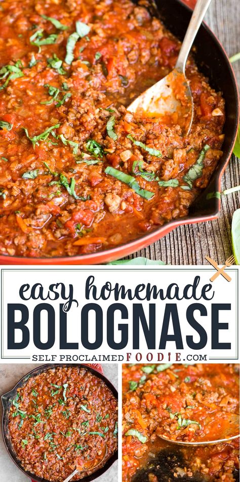 Dive into the world of Italian cuisine with this easy-to-follow Bolognese sauce recipe from Self Proclaimed Foodie. Perfect for busy weeknights or a cozy weekend dinner, this rich and flavorful sauce will elevate your pasta dishes to a new level. Made with simple ingredients and a touch of love, this recipe promises a hearty and satisfying meal that the whole family will enjoy. Whether you're a seasoned cook or a kitchen newbie, this Bolognese sauce is sure to impress. Get ready to savor every bite and bring a taste of Italy to your table. Homemade Bologna, Italian Bolognese Sauce, Menemen Recipe, Easy Bolognese, Italian Bolognese, Homemade Bolognese Sauce, Bolognese Sauce Recipe, Pate Recipes, Cozy Weekend