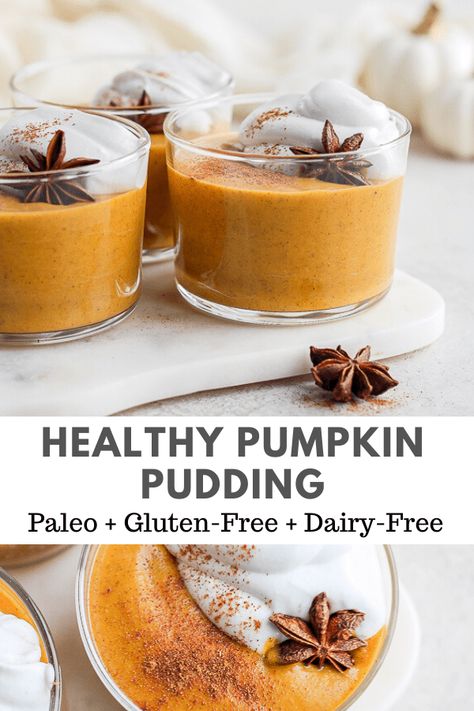 Vegan Pumpkin Pudding Recipes, Healthy Pumpkin Pudding Recipes, Healthy Pumpkin Pudding, Aip Pumpkin Recipes, Vegan Pumpkin Pudding, Dairy Free Pumpkin Recipes, Pumpkin Pudding Recipes, Wooden Skillet, Pumpkin Puree Recipes