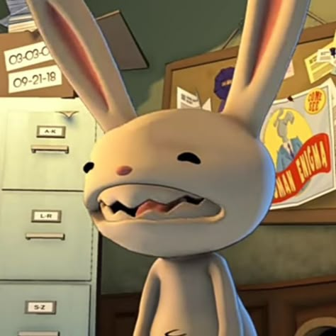 Max The Bunny, Sam And Max Wallpaper, Sam And Max Pfp, Max Rabbit, Sam And Max Freelance Police, Max Freelance Police, Glenn Y Maggie, Bird App, Character Prompts