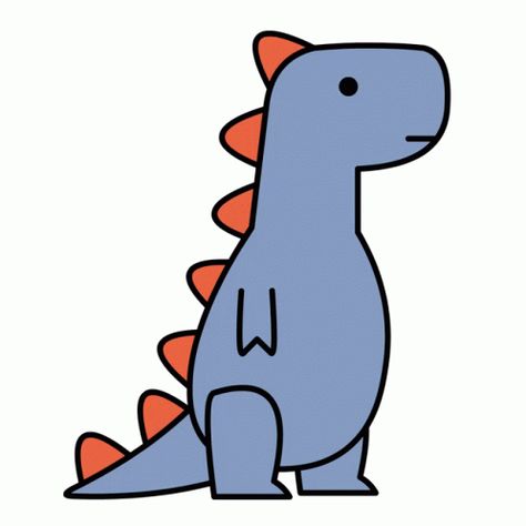 Dinosandcomics Dinosaur Sticker - Dinosandcomics Dinosaur Dino - Discover & Share GIFs Animated Dinosaurs, Dino Trex, Gif Animated, Dinosaur Stickers, Tat Ideas, Animated Drawings, Cute Dinosaur, Cute Easy Drawings, Mini Canvas Art