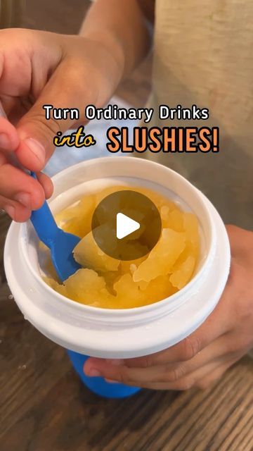 7 Days of Play on Instagram: "This is how we turn ordinary drinks into icy slushies in a snap! I’ll share the exact one we have in my bio, but if you miss it just send me a direct message (I check them daily on insta). And if you are new here, hi 👋 I’m Michelle. Check back daily for more fun ideas for kids. Though, this slushy cup is so fun for ALL ages! 🤤 - #refreshing #snacksforkids #kidsactivities #lifewithkids #momlife" Slushie Cup, How To Make A Slushy At Home, How To Make Slushies, Fun Drink Recipe, Slushies, Send Me, Kids Meals, More Fun, Mom Life