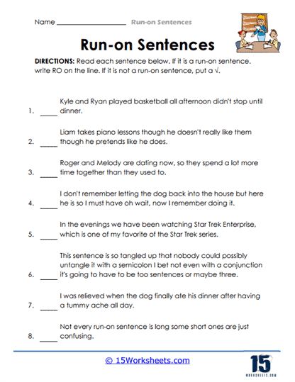 Sentence Worksheet, Sentences Worksheet, Context Clues Worksheets, Run On, Run On Sentences, Kindergarten Social Studies, Addition And Subtraction Worksheets, The Sentence, Activities Worksheet